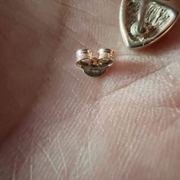 Rare Vintage Sterling .925 Rainbow Moonstone, or Opal Earrings - Picture 8 of 9